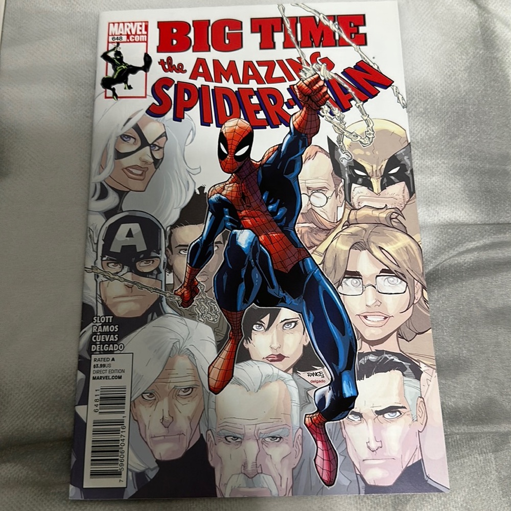 Marvel BIG TIME 648.com the Amazing Spider Man. 1st print 1st cover.